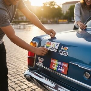 Magnetic Bumper Stickers Unisex OS Multi Brand New Pride Adult Humor